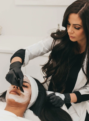 Woman and doctor treatment