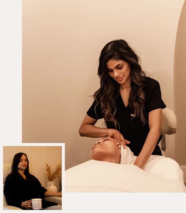 Natology doctor treatment with customer