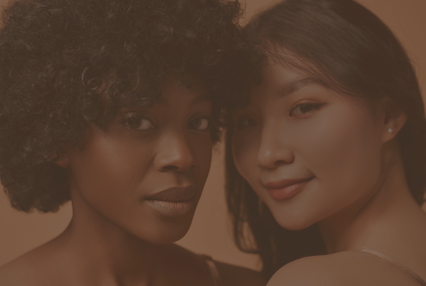 Two women looking to camera