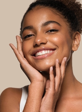 Young girl smiling to camera