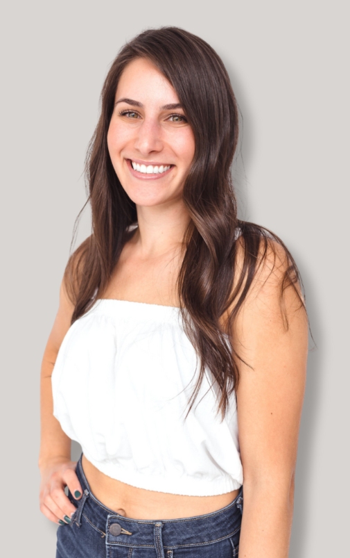 Woman white top and jeans